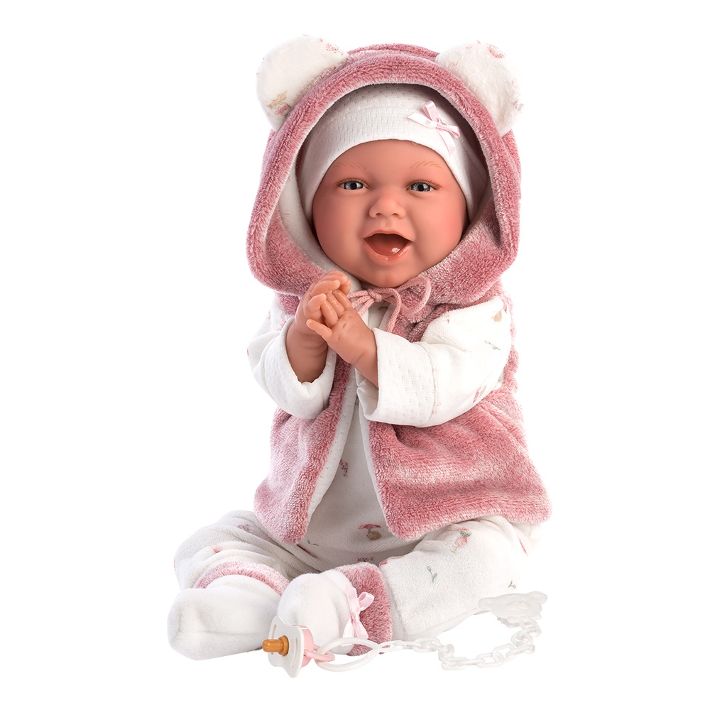 Baby Girl Doll with Laughing Mechanism, Clothing & Accessories: Mimi - 42cm