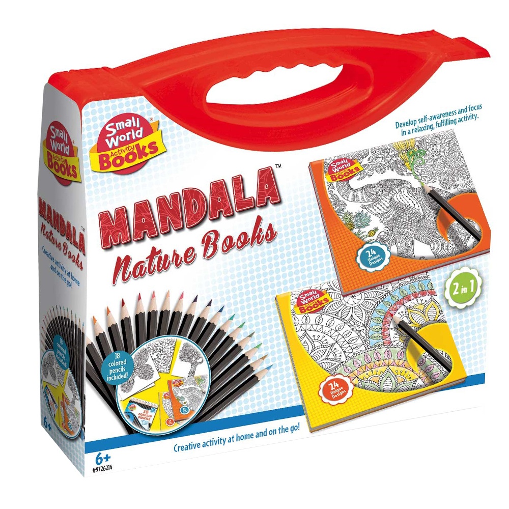 Small World Toys - Mandala Nature Drawing Books - Flowers & Animals -**