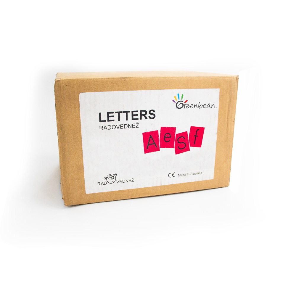 Wooden Letters, 52 Plates - Upper & Lowercase - Box