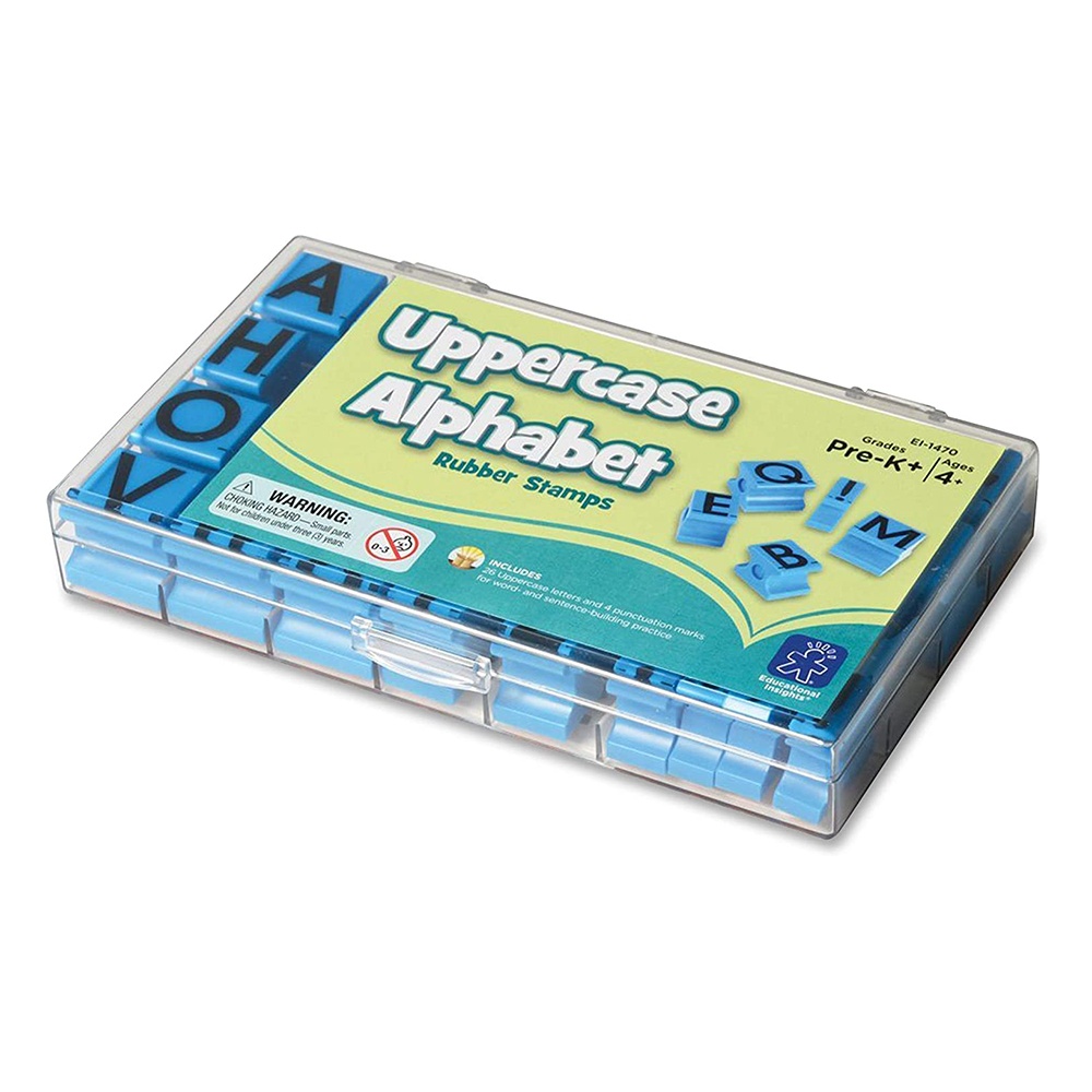 Alphabet Rubber Stamps - Letter Printing Art Set for Kids