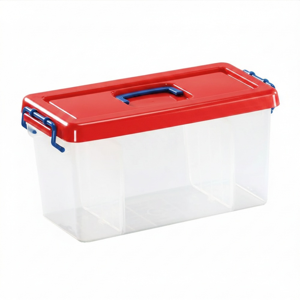 Plastic Container with Red Lid