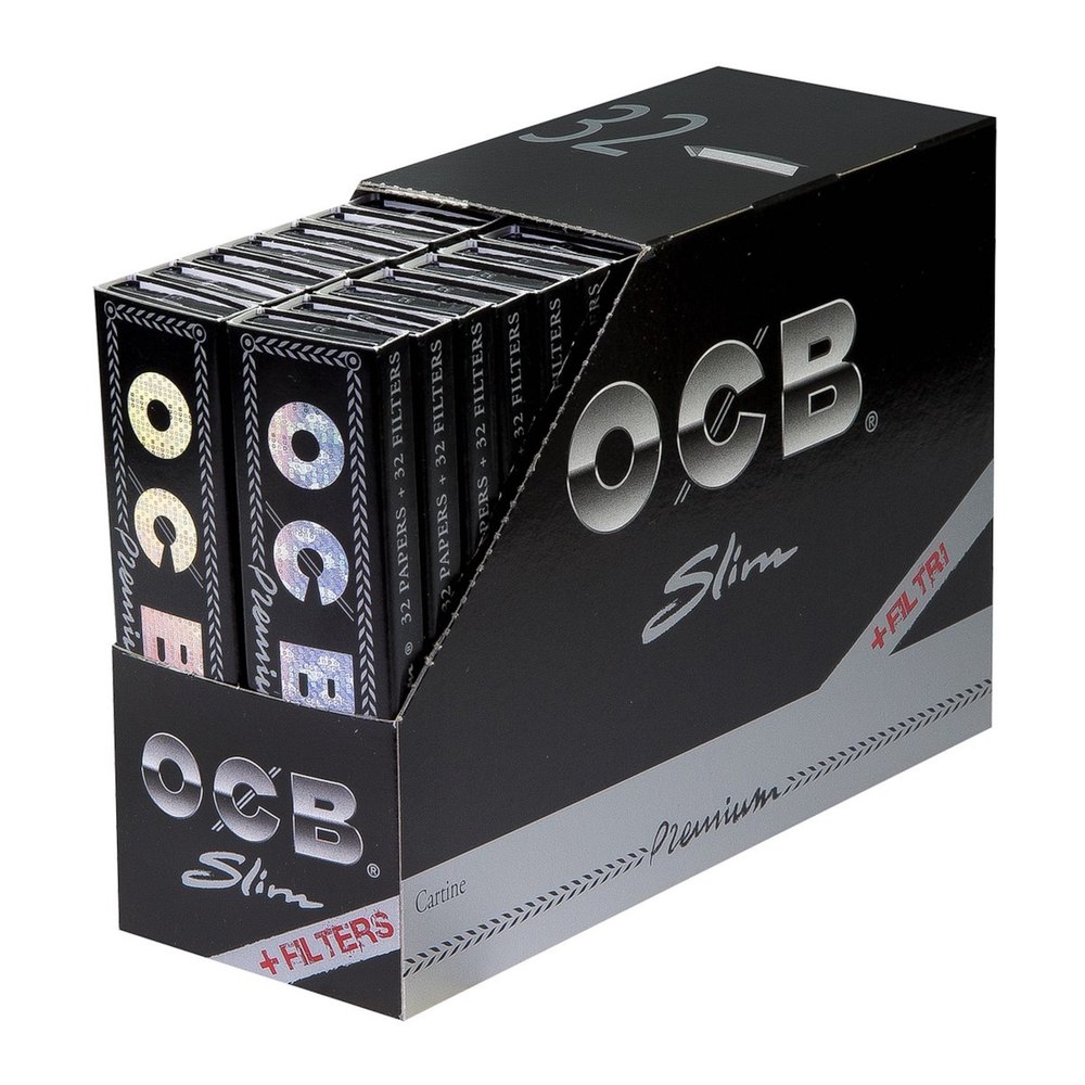 OCB Black Premium Slim King Size (With Tips)