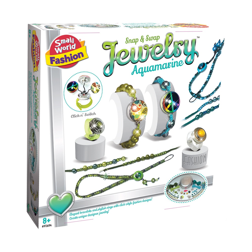 Small World Toys - Snap & Swap Jewelry - Aquamarine -**