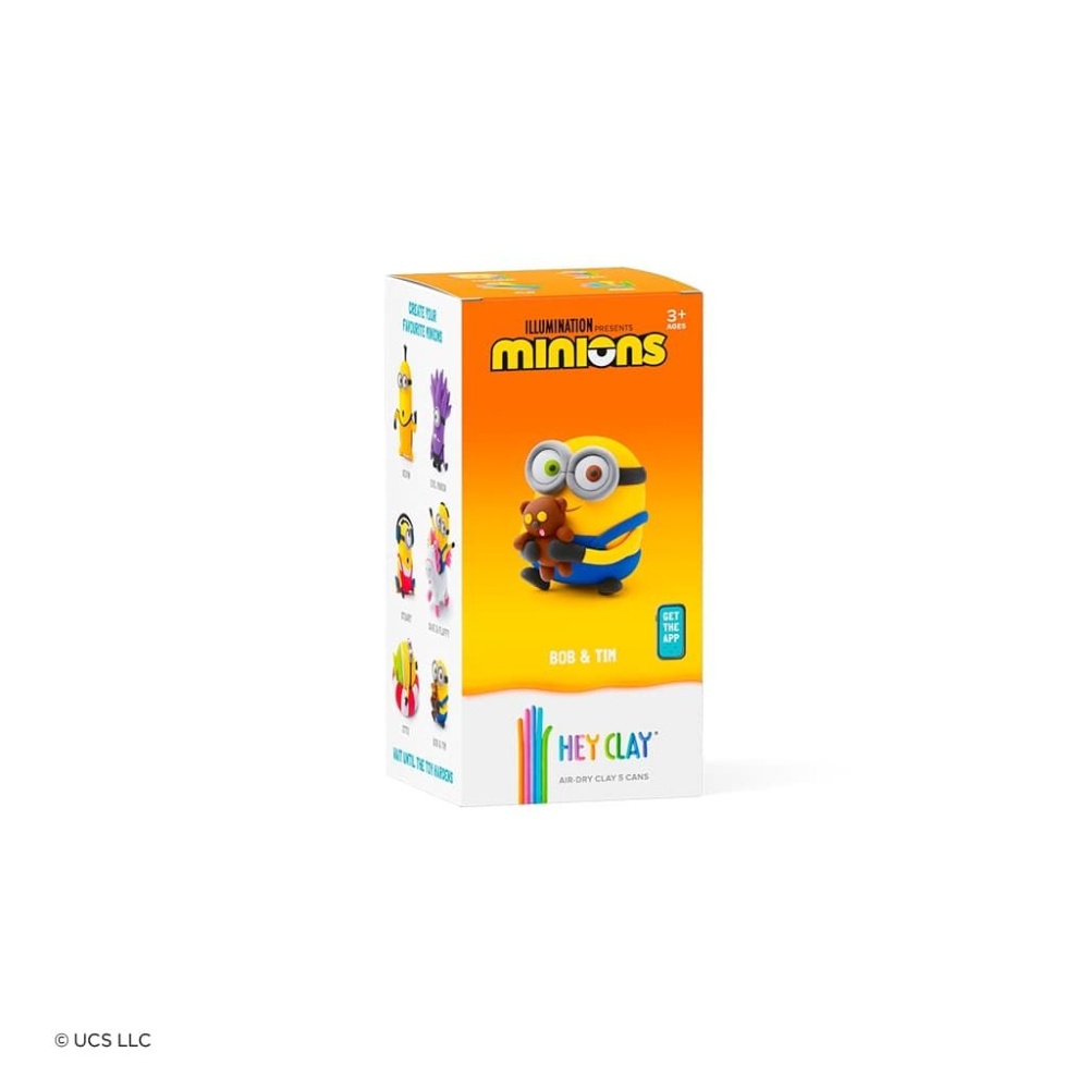 Modelling Air-Dry Clay with Fun Interactive App - Bob & Tim, Series Minions, 5 cans