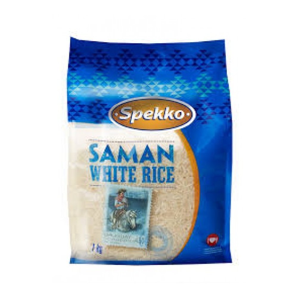 Spekko Saman White Long Grain Rice - 12 x 1kg