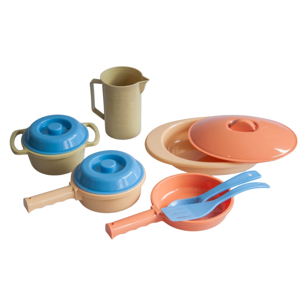 Pretend & Play Kitchen Set - Natural - 10pcs