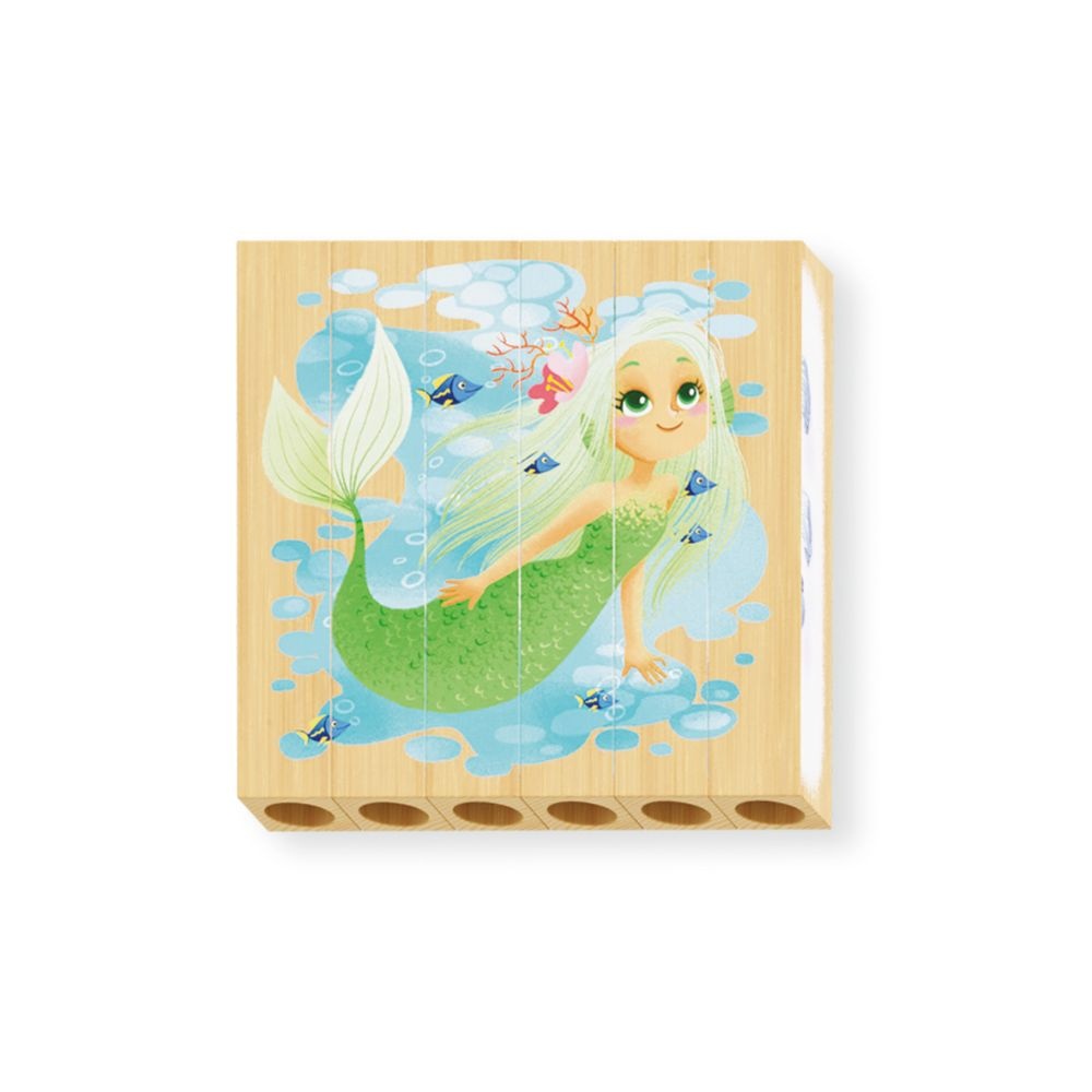 Wooden, Eco-Friendly Fantastic Animals Block Puzzles: 4 Puzzles