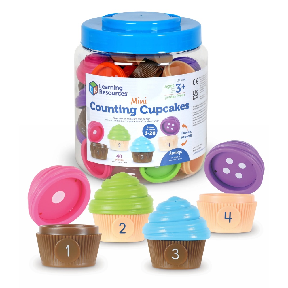Mini Counting Cupcakes Maths Toy Set - 40 Pieces