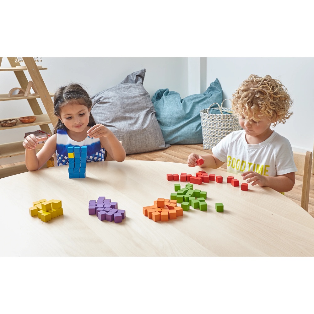 Colour Cubes - Wooden 25mm - 102pcs Pbag