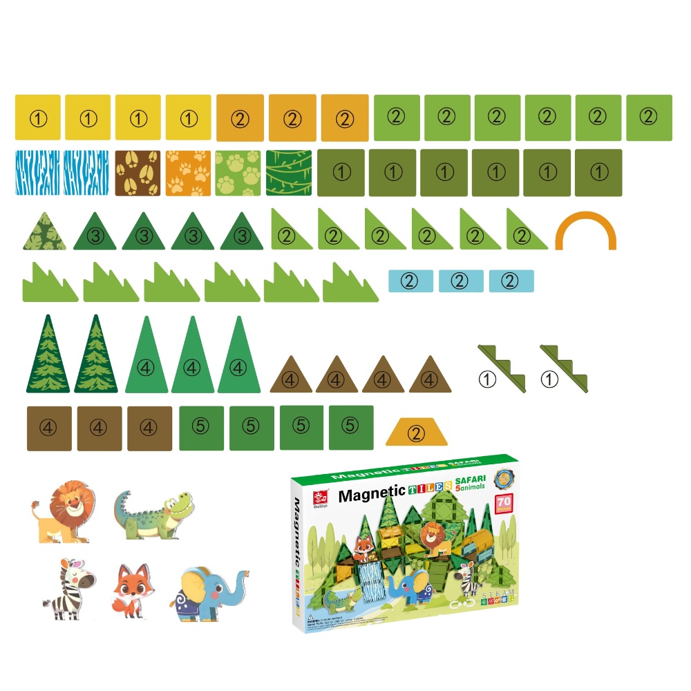 Magnetic Tiles - Wild Animals Set