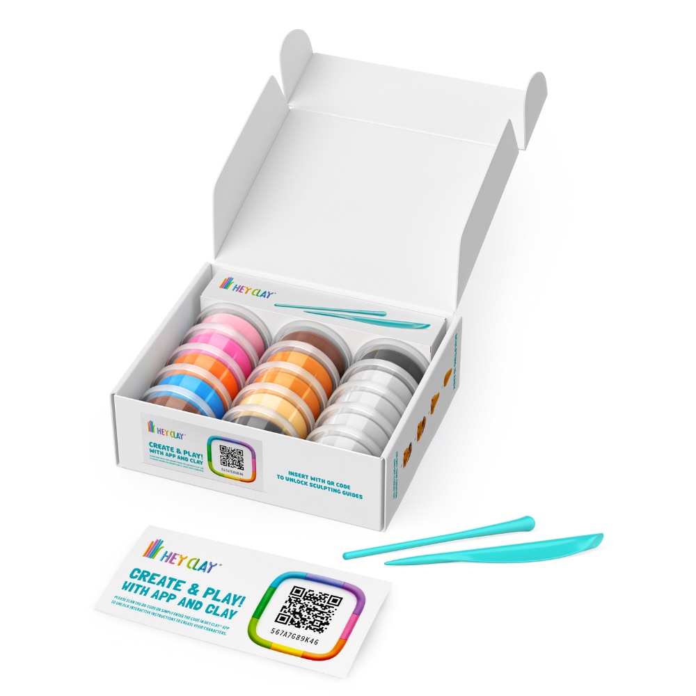 Modelling Air-Dry Clay with Fun Interactive App - Dog Buddies, 15 cans