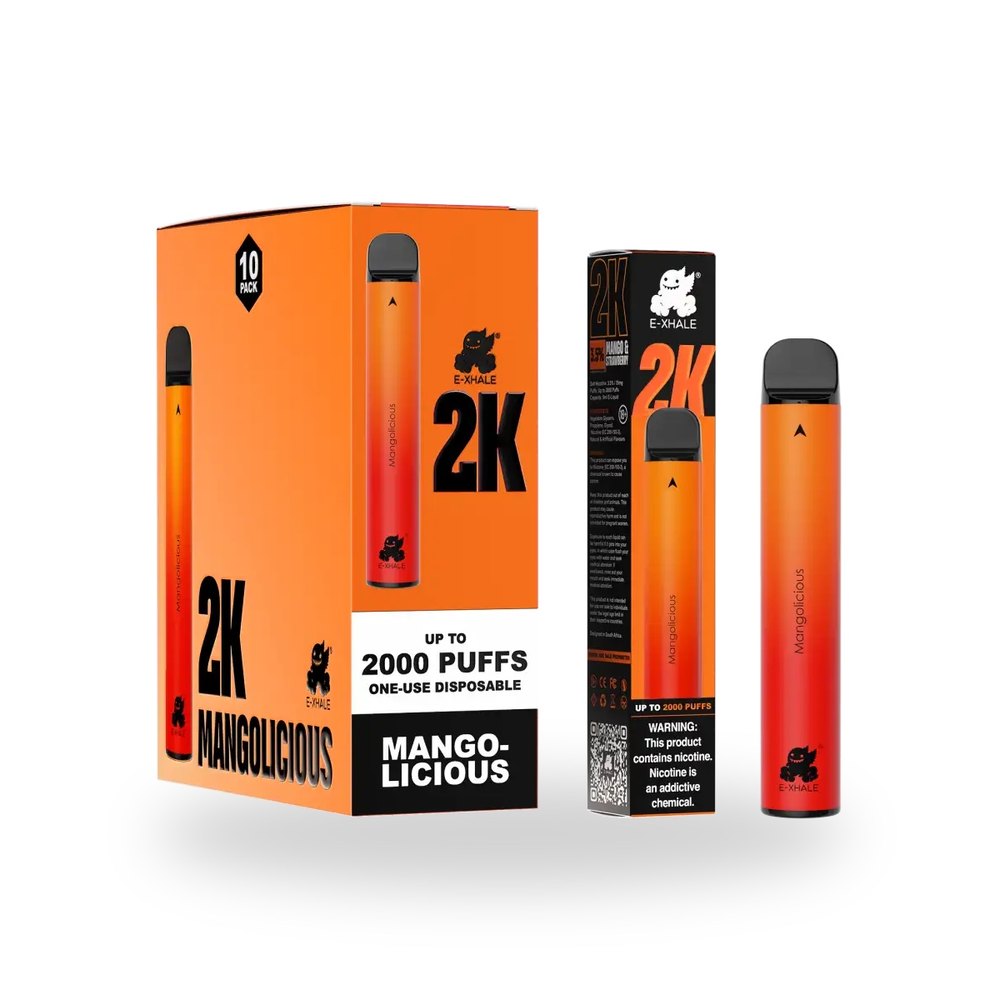 E-XHALE Mangolicious 2K Disposable Vape 3.5% - 10 Devices