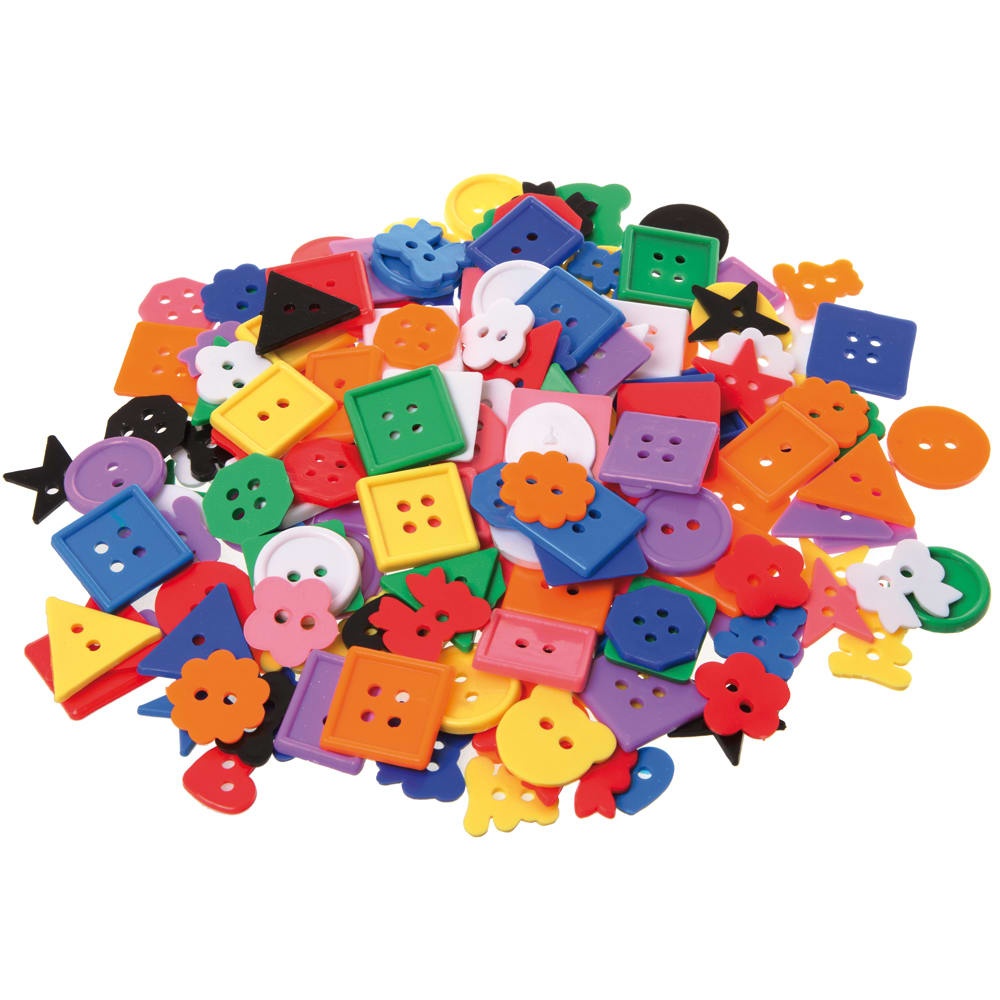 Buttons Assorted - Small - 500G Jar
