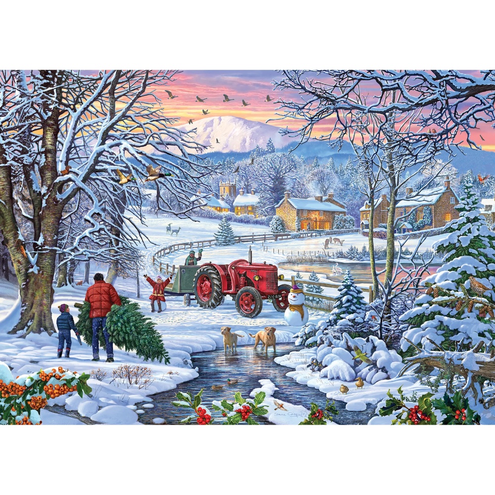 Gibsons - Bringing Home the Tree - 1000 Piece Jigsaw Puzzle