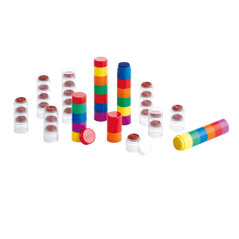 Emotions Stamps - Art Craft Set - 6 Colours - 48pcs