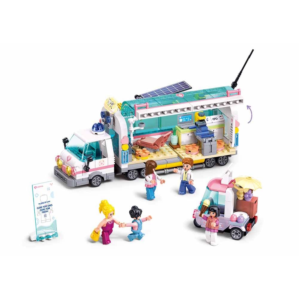 Sluban Building Set: Metropolis Pull Back - Mobile Nursing Car - 277 Pieces