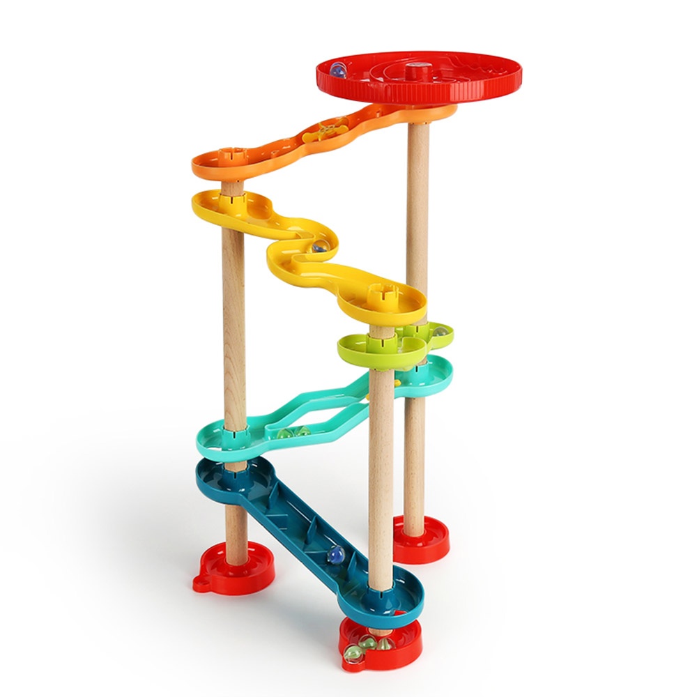 Marble Run Set - 5-Track STEM Building Toy for Kids Age 3+