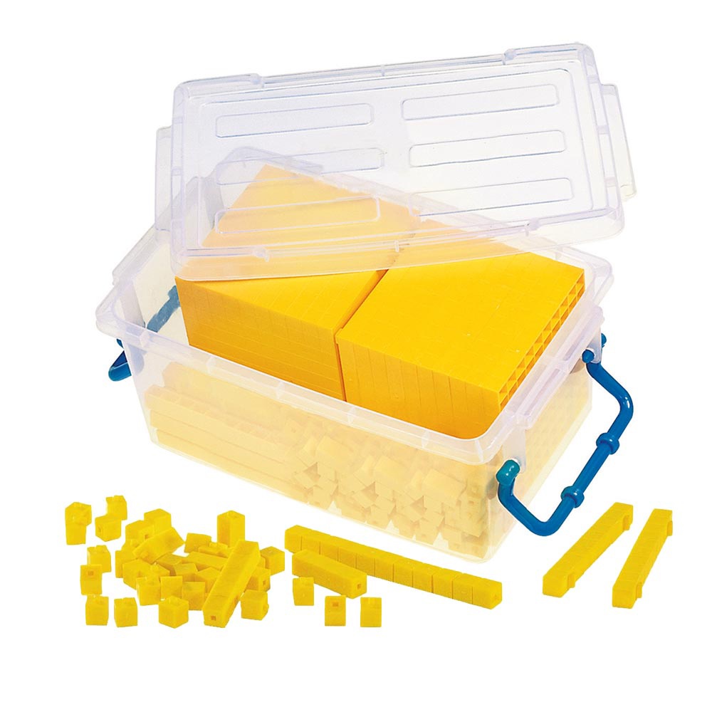 Base Ten Linking Set - Yellow - 121pcs Container