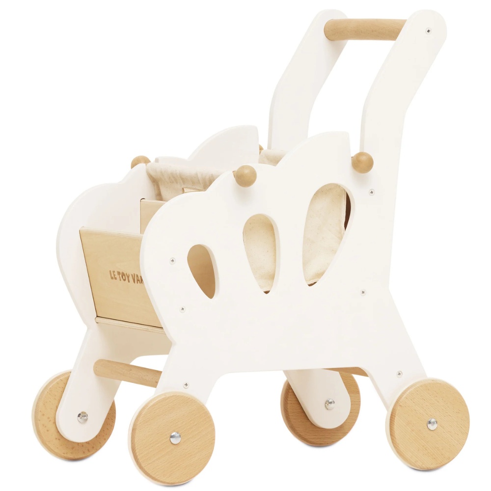 Wooden Shopping Grocery Trolley & Bag