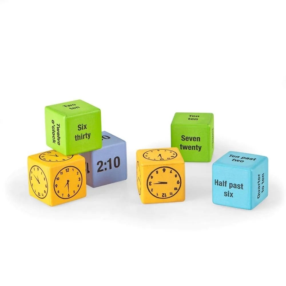 Time Representation Dice: Early Math Learning Activity - 16pcs