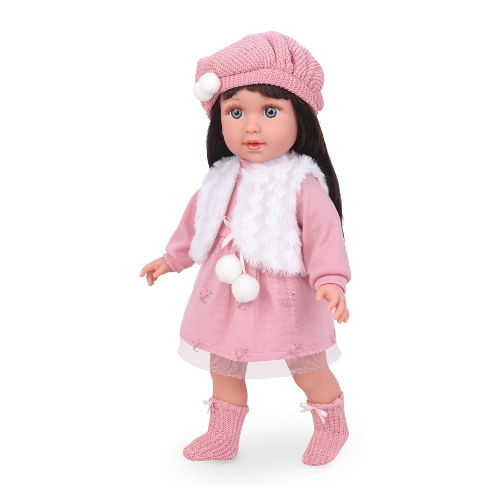 Fashion Doll - Nina - Dress, Beanie & Shoes - 40cm-**