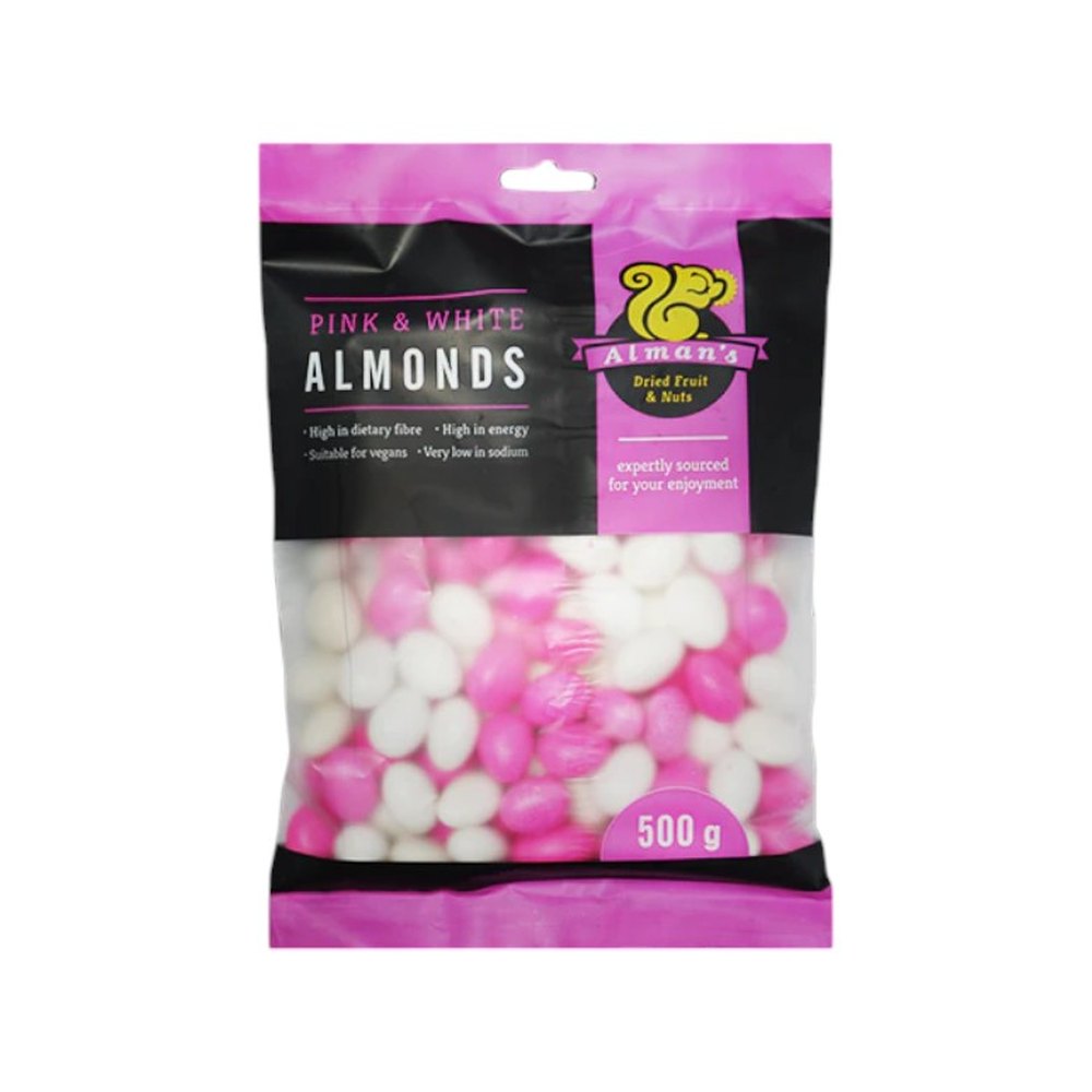 Almans 500g Pink & White Peanuts (1x500g) — 12 units