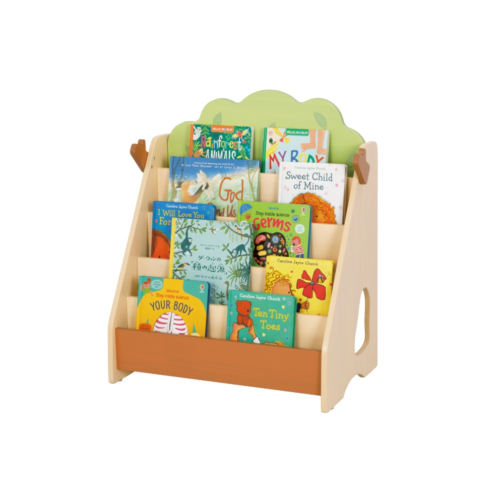 Tree Bookshelf for Kids Room - Premium Pine Wood - 5 Tier