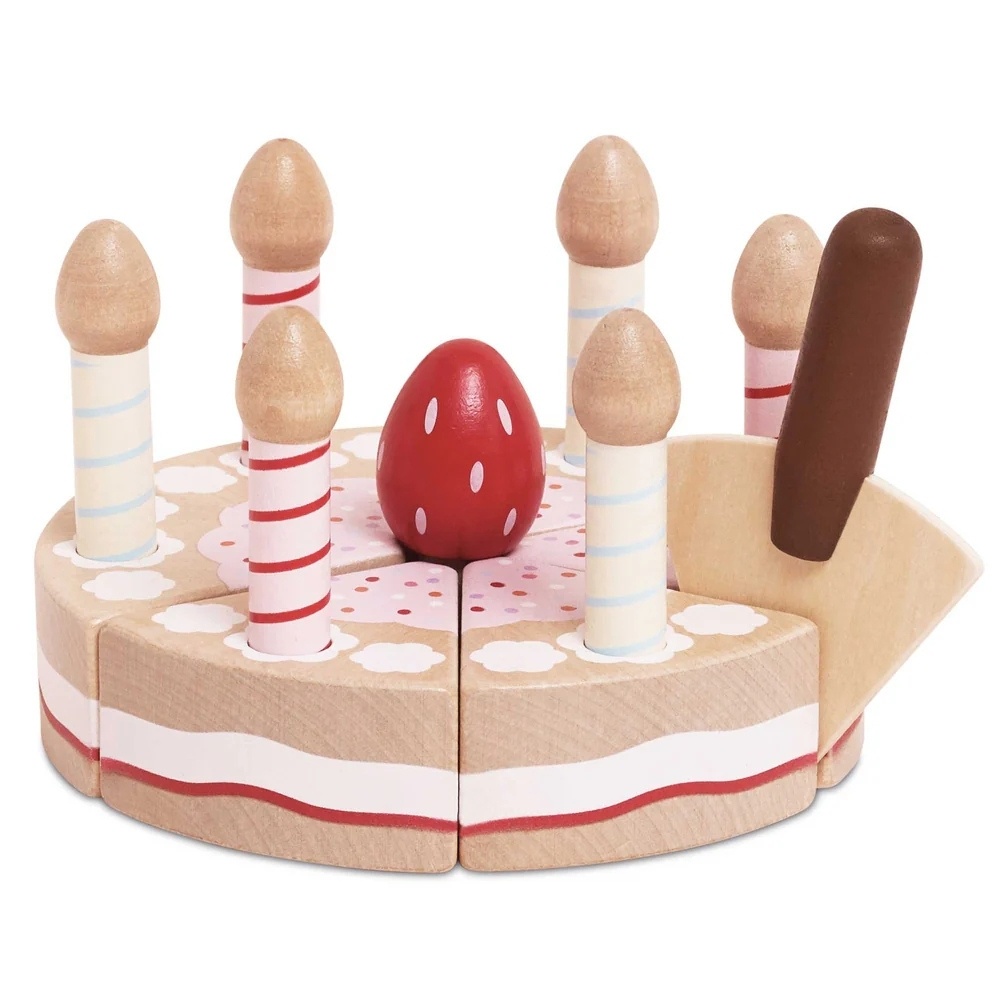 Sliceable Birthday Cake & Candles - 14pcs