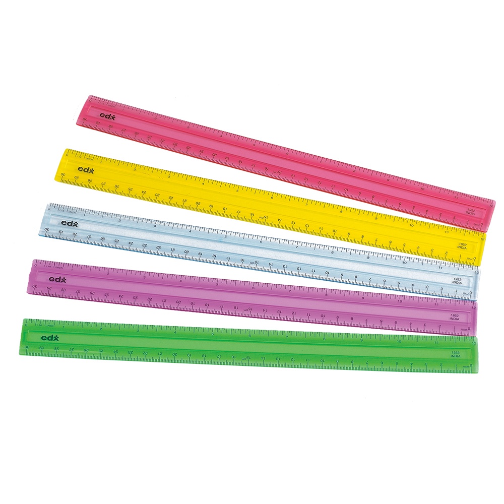 Ruler 30cm 5 Colours Set Of 10