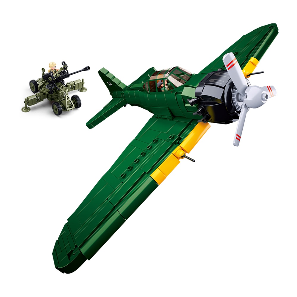Sluban Building Set: WWII - A6M Zero Fighter Jet - 532pcs