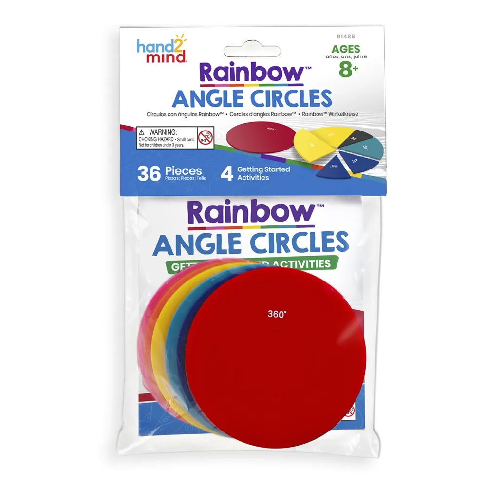 Rainbow Angle Fraction Circles - Maths Learning Manipulatives