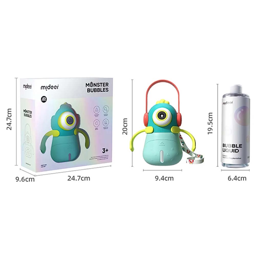Monster Bubbles: Interactive Bubble Machine with Lights and Music - Blue