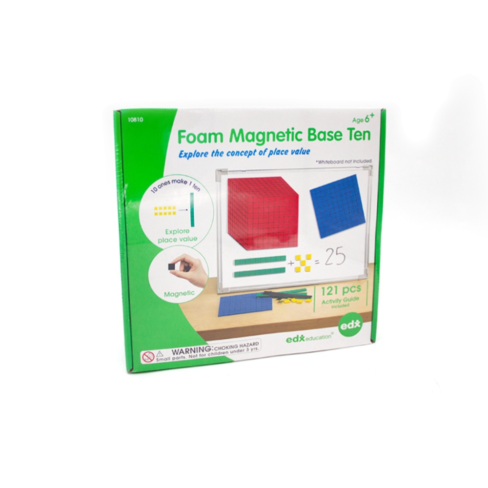 Magnetic Base Ten Blocks - Demo Set for Whiteboard - 121pcs