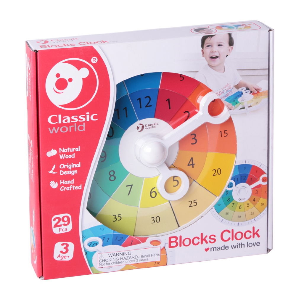 Blocks Clock - Number Puzzle - 15pcs