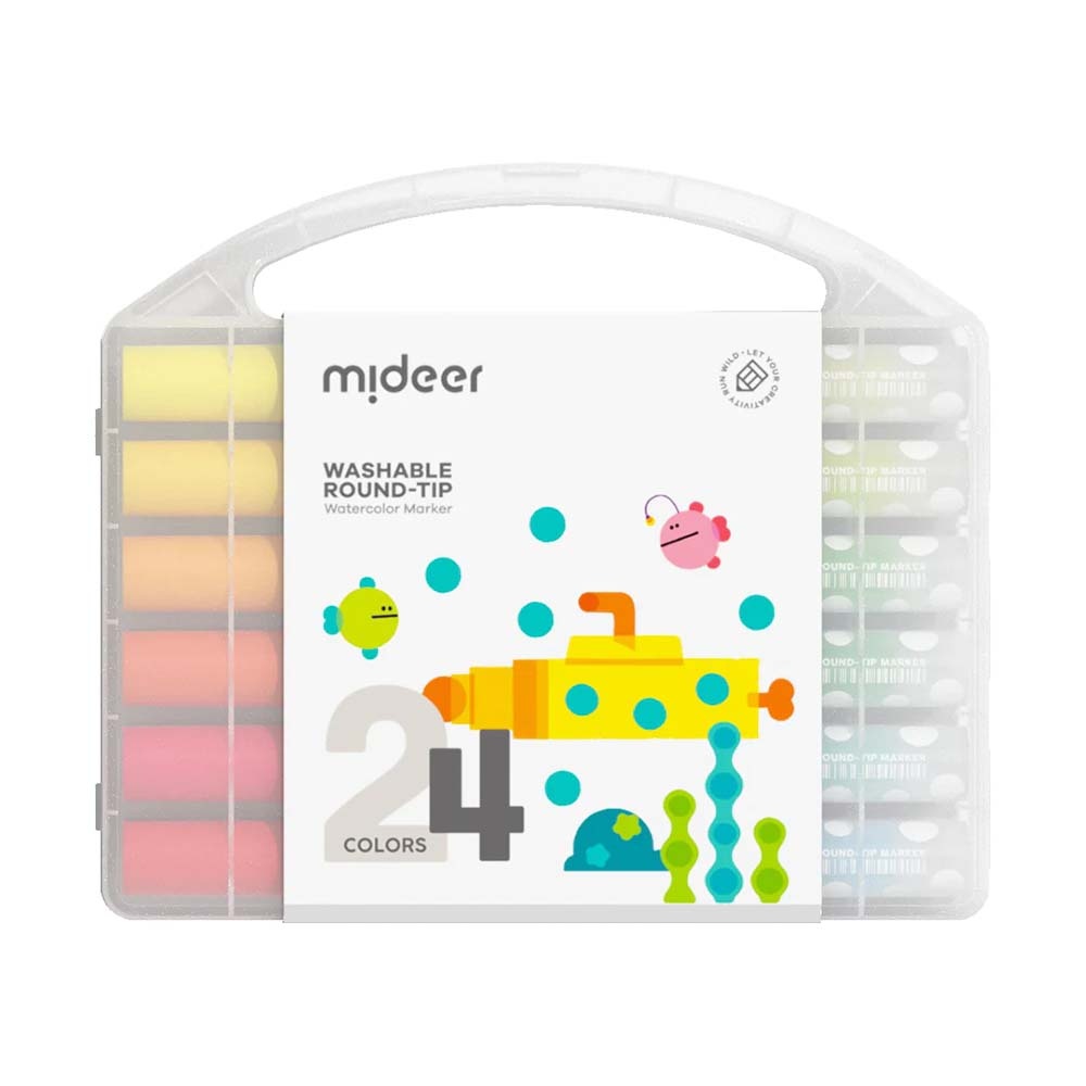 Round-tip Washable Marker - 24 Colours