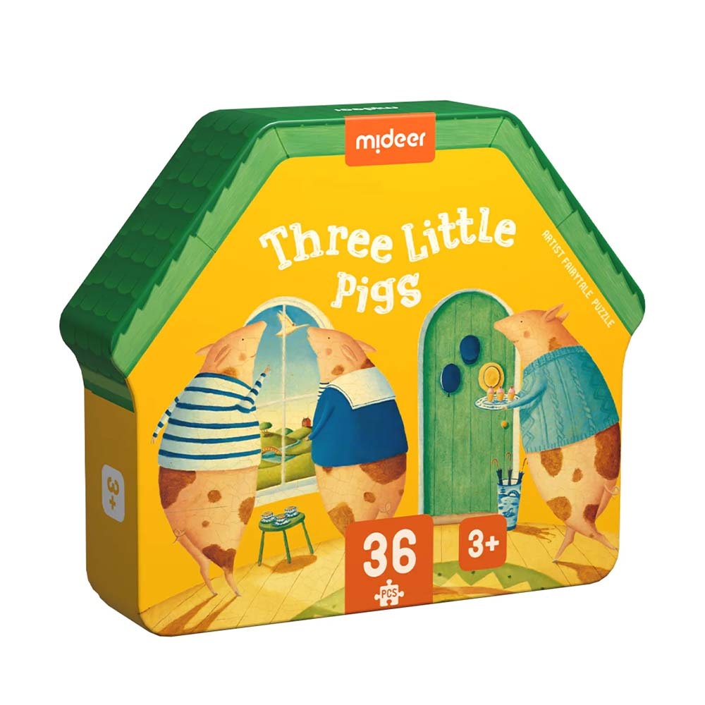Artist's Fairy Tale 36 Piece Puzzle Three Little Pigs