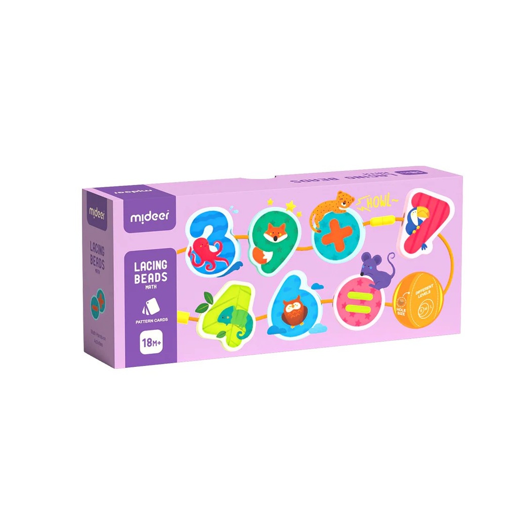 Lacing Beads Numbers & Animals - Threading Activity for Kids