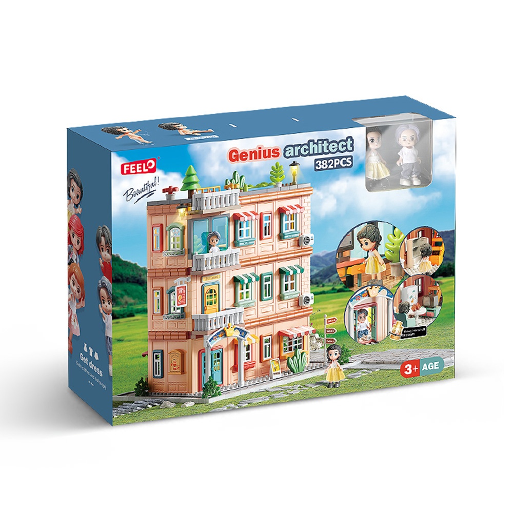 Genius Architect Villa - Building Block Set - 382 Pieces-**