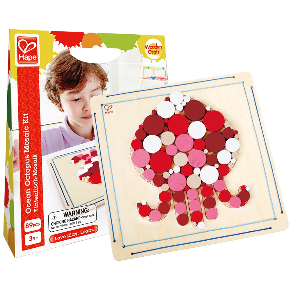 Hape - Arts & Crafts Mosaic Kit - Ocean Octopus -**