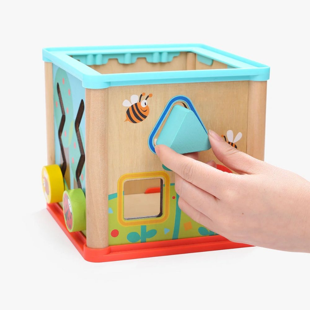5-in-1 Garden Play Cube: Montessori Activity Toy