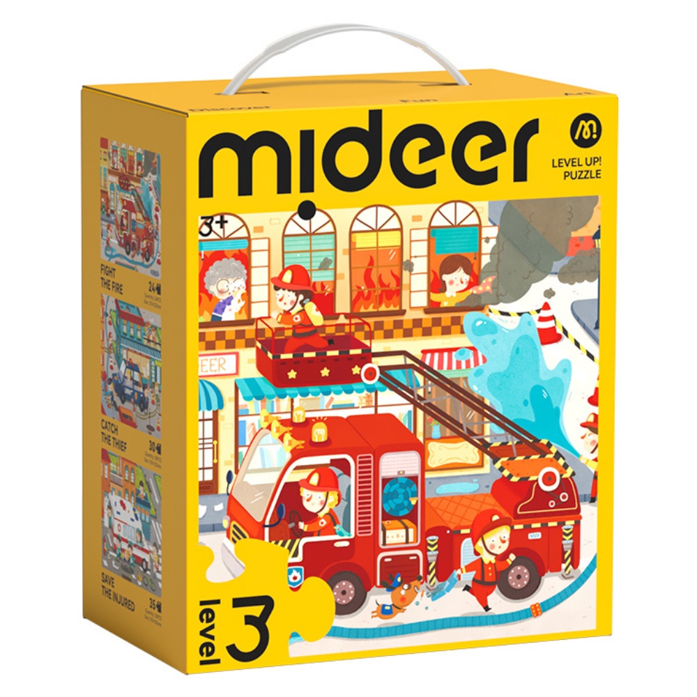 Level Up Jigsaw Puzzle for Kids - 3-in-1 - Level 3 Busy Rescue Team