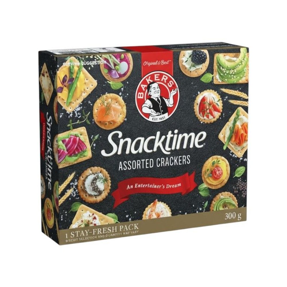 Bakers Snacktime Assorted Crackers - 6 x 300g
