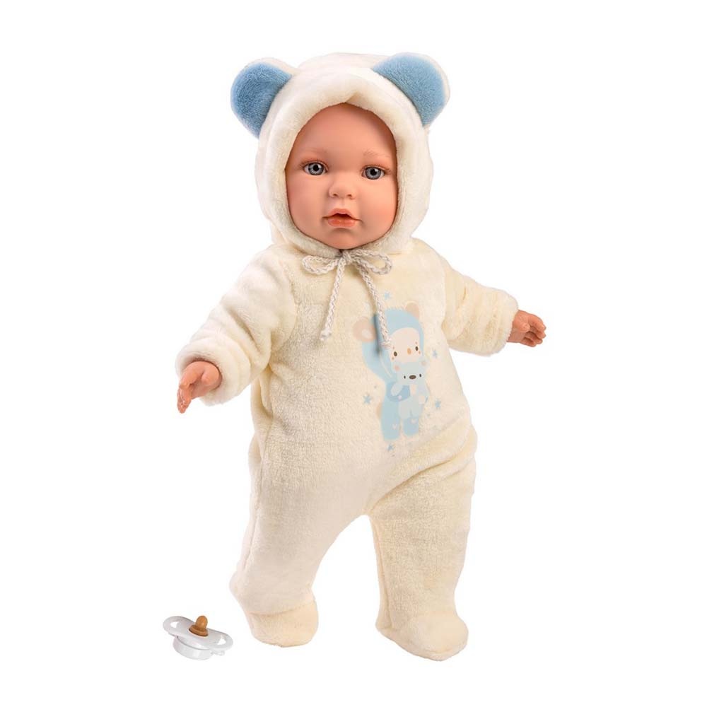 Baby Boy Doll with Clothing & Pacifier: Enzo - 42cm