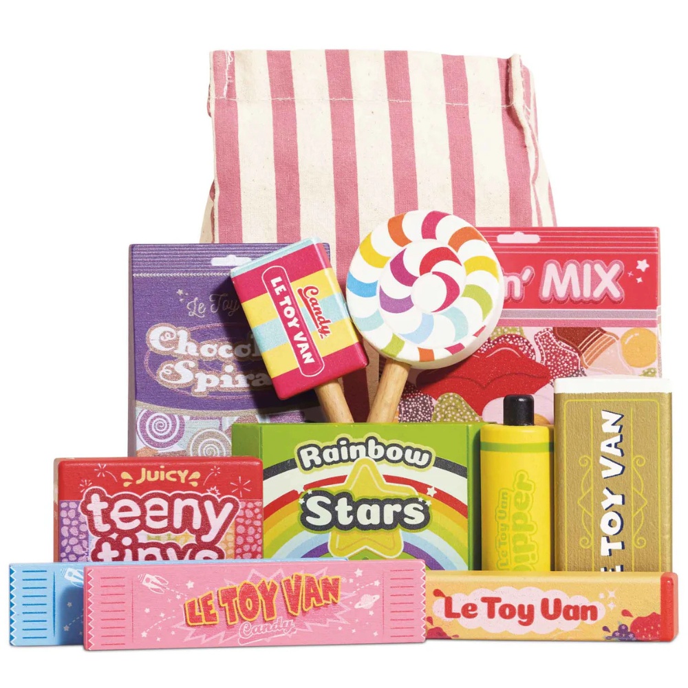 Wooden Retro Sweets and Candy Set - 11pcs