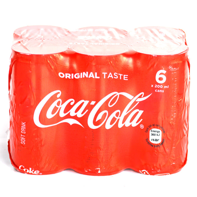 Coca-Cola Original Cans - 6 x 300ml