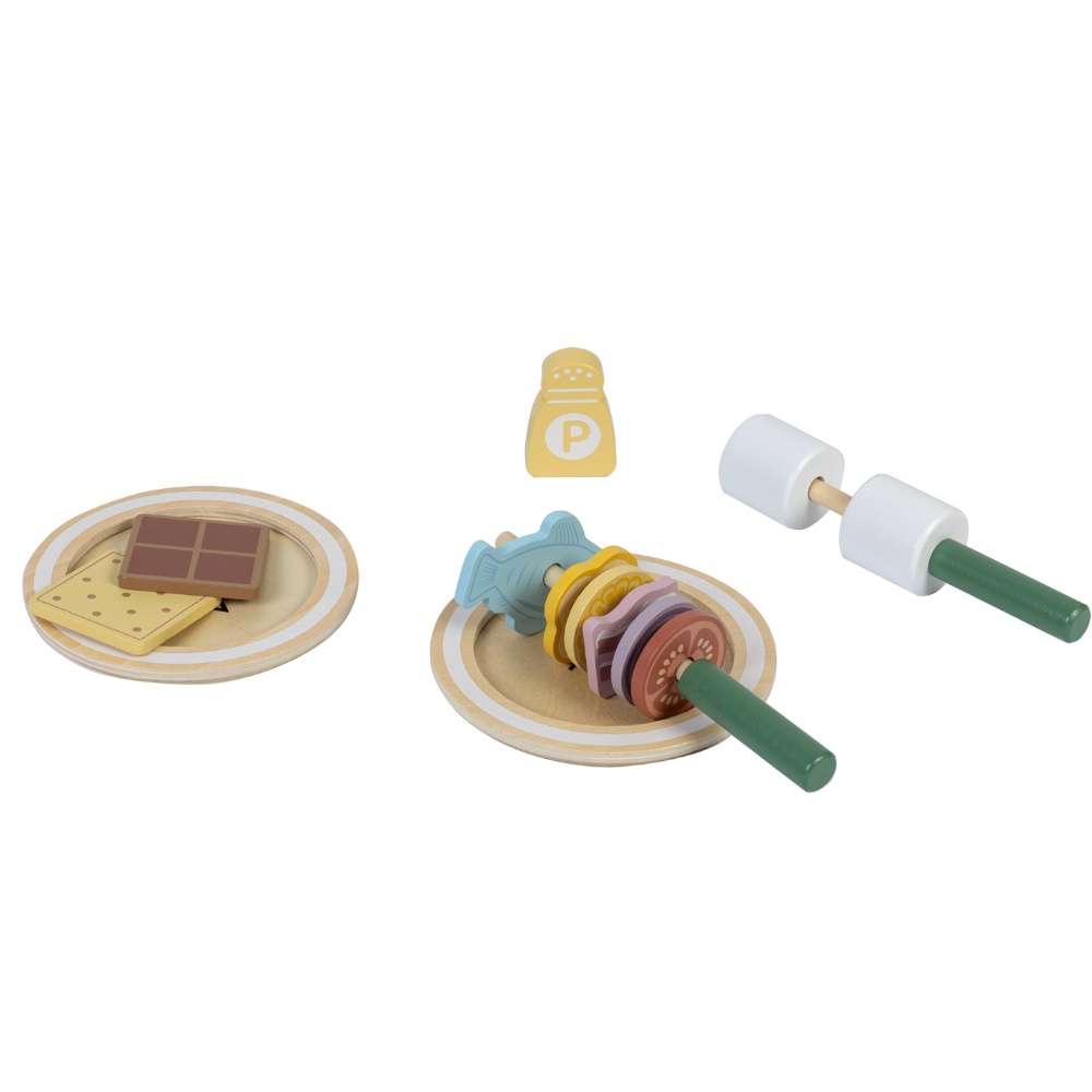 Pretend Play Cooking By The Campfire Toy Set