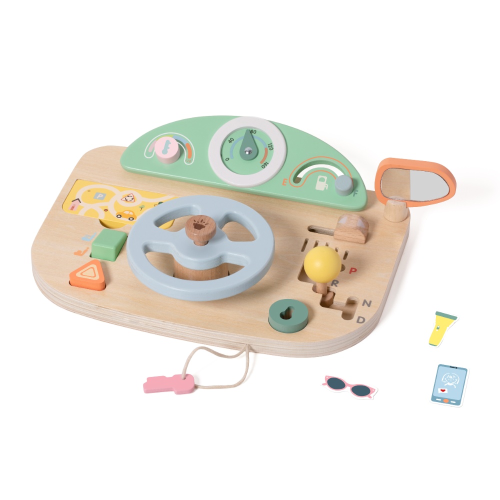 Steering Wheel Wooden Busy Board - 5pcs