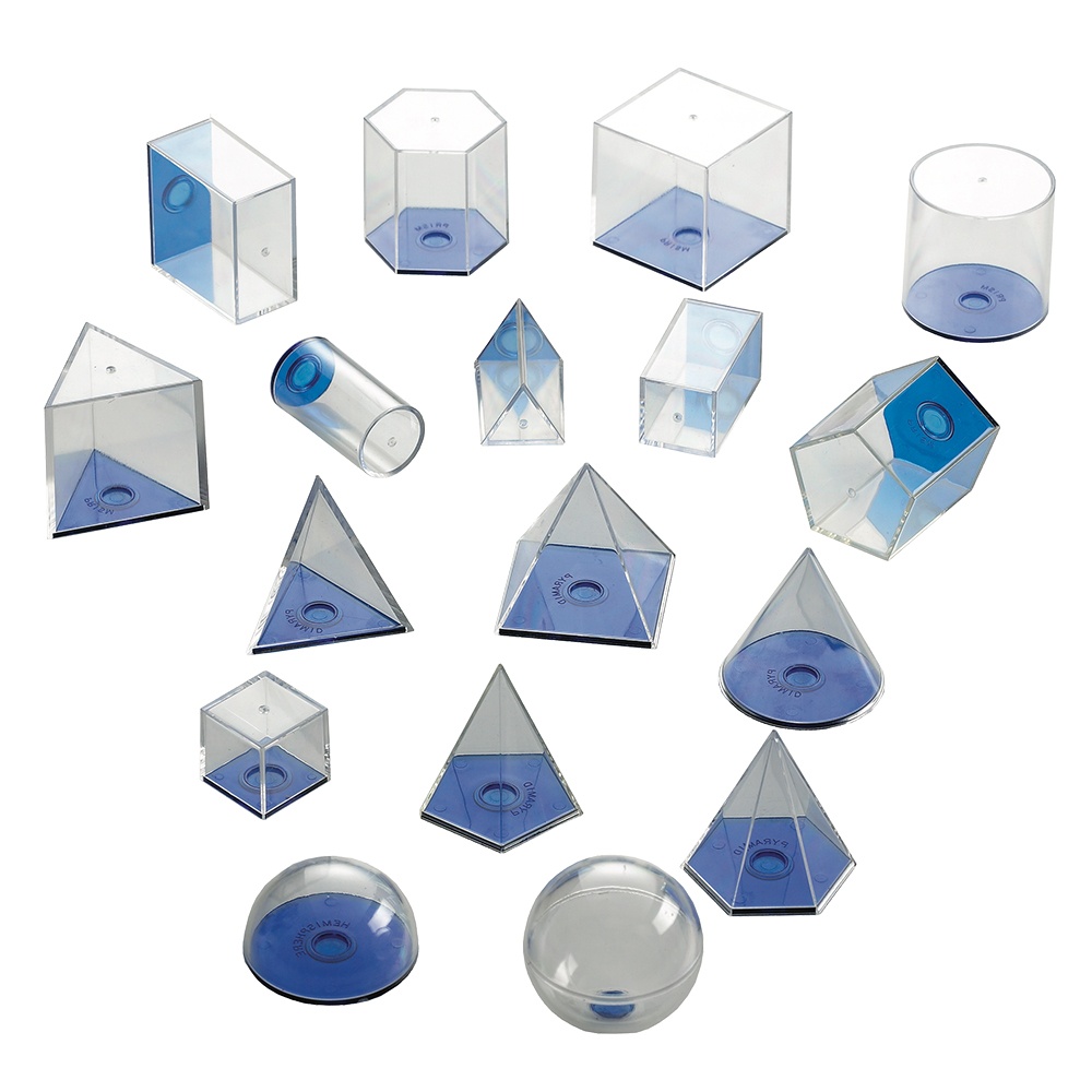 Geometric Volume Set - 5cm Blue - 17pcs