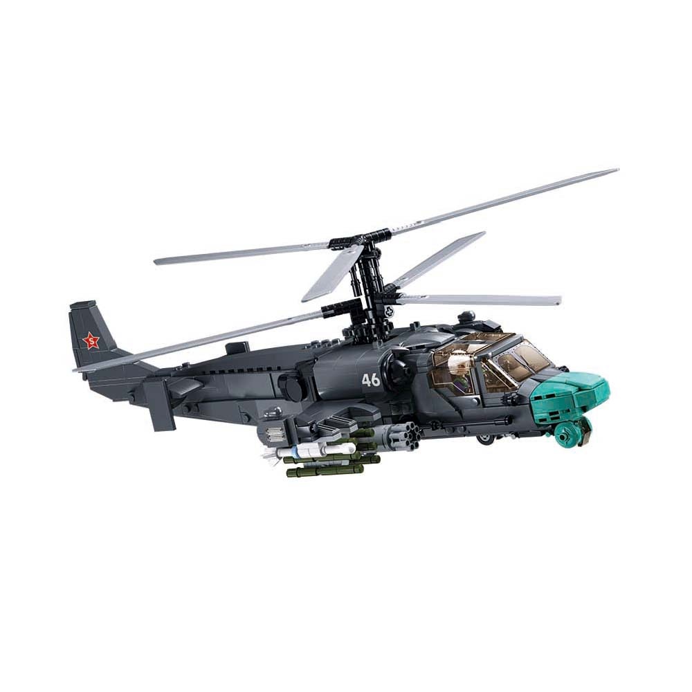 Sluban Building Set: Model Bricks - KA-52S Gunship 1/35 - 913pcs