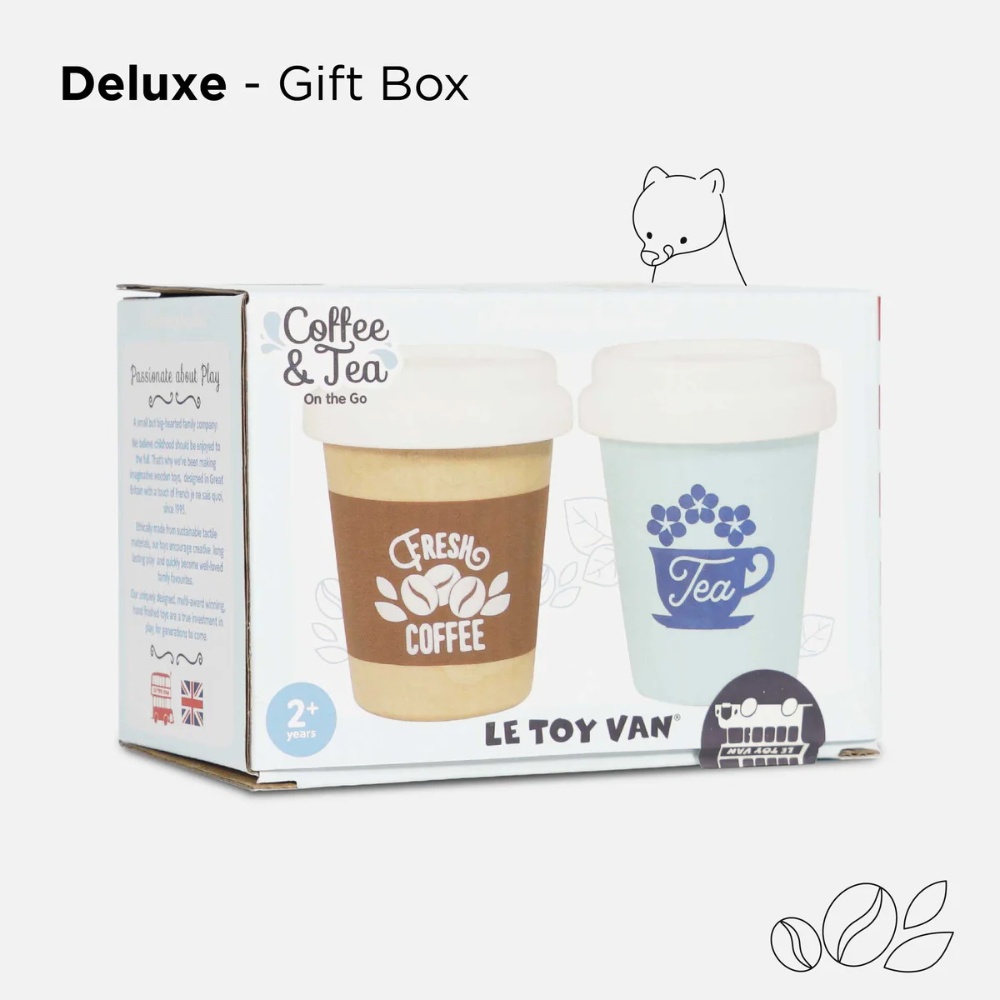 Wooden Tea & Coffee Re-Useable Eco Cups - 2pcs
